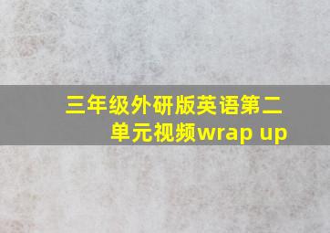 三年级外研版英语第二单元视频wrap up